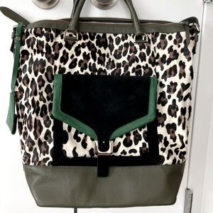 DVF leopard print satchel/tote. Staple piece. Work bag, travel tote, purse